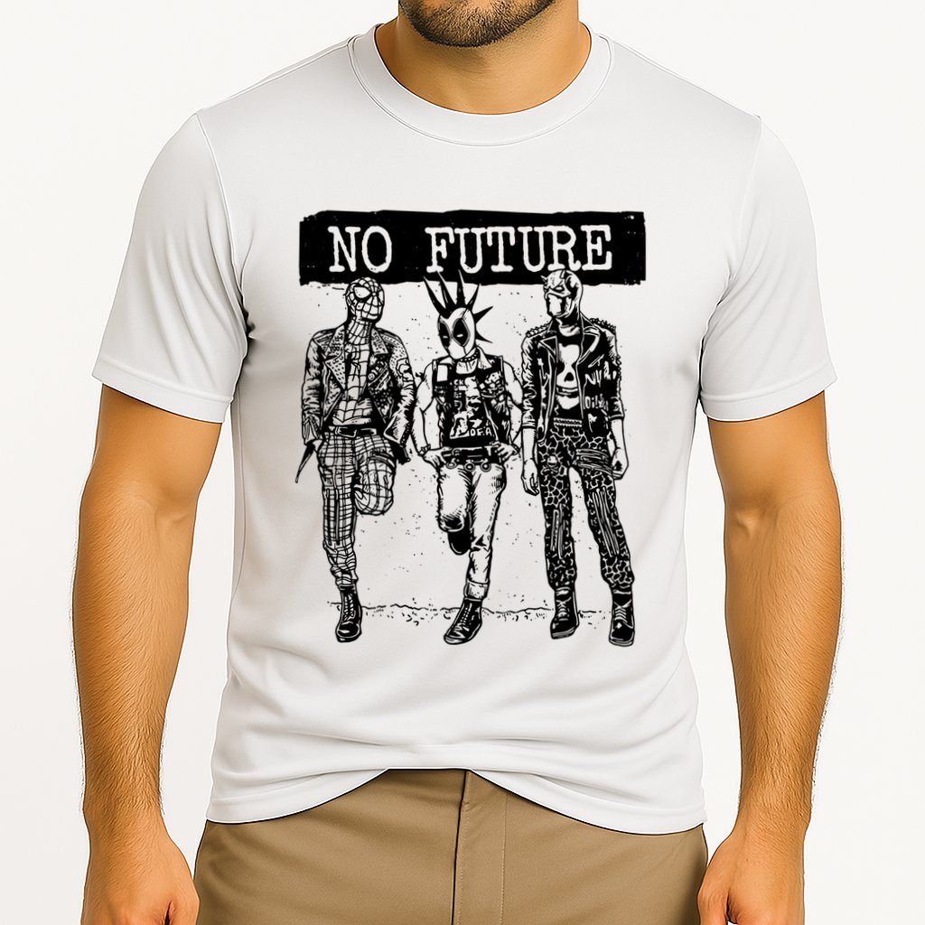 No Future Superhero Punk Cooling Performance Crew T-Shirt