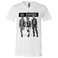 No Future Superhero Punk V-Neck T-Shirt