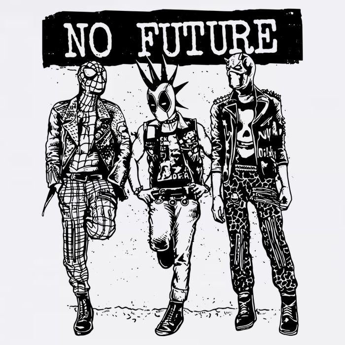 No Future Superhero Punk Adult Drive Performance Visor