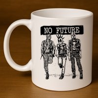 No Future Superhero Punk 11oz C Handle Ceramic Mug