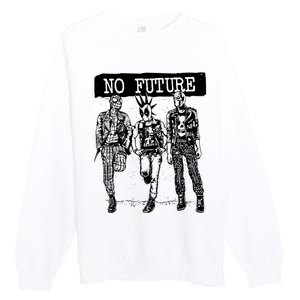 No Future Superhero Punk Premium Crewneck Sweatshirt