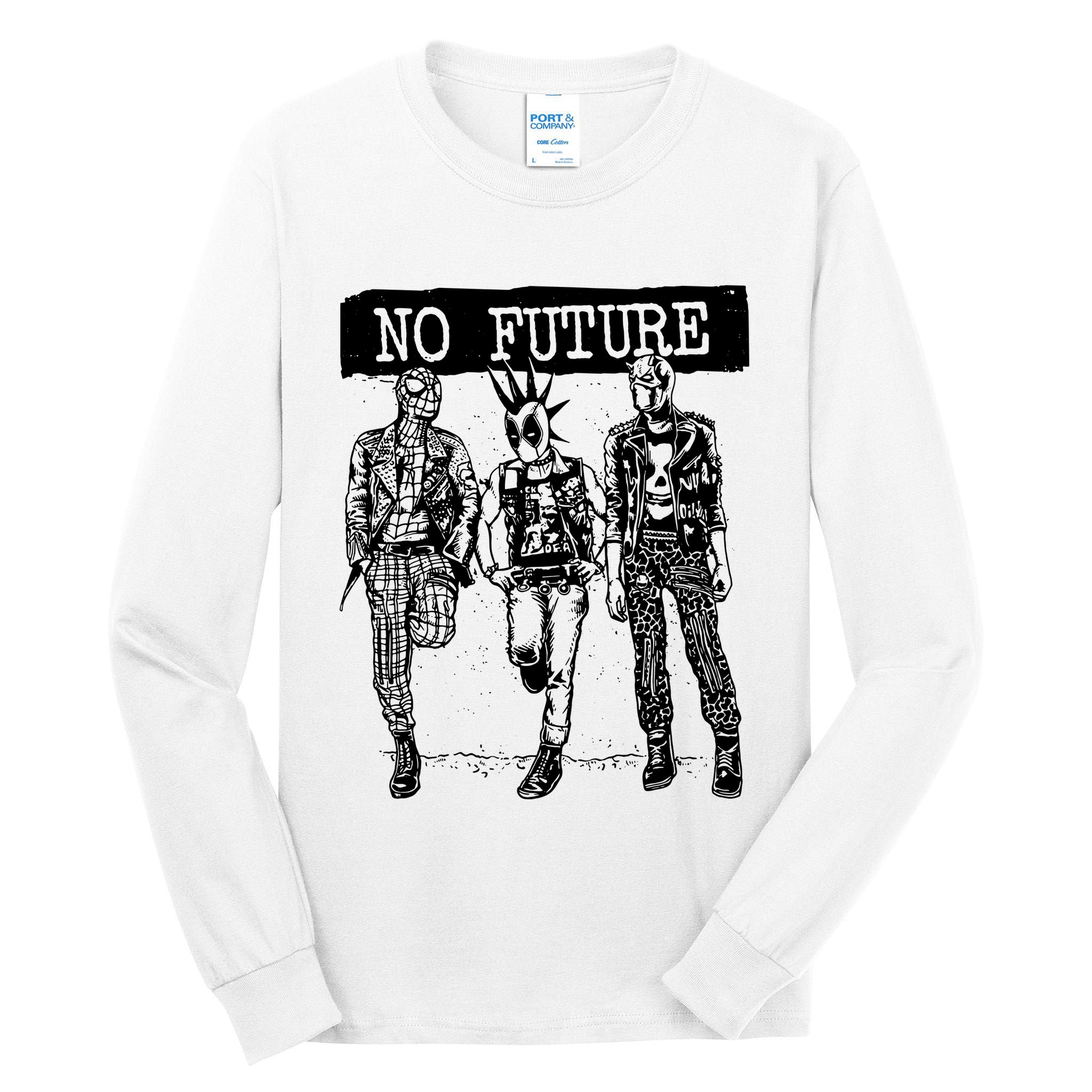 No Future Superhero Punk Tall Long Sleeve T-Shirt