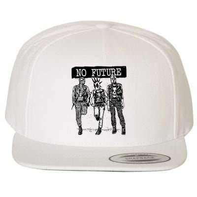 No Future Superhero Punk Wool Snapback Cap