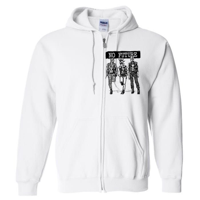 No Future Superhero Punk Full Zip Hoodie