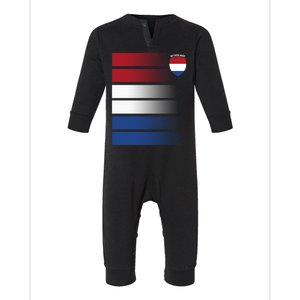 Nederland Flag Sport Logo Infant Fleece One Piece