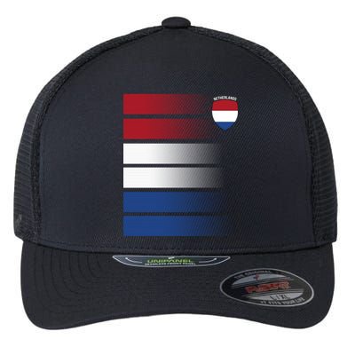 Nederland Flag Sport Logo Flexfit Unipanel Trucker Cap