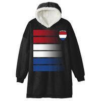 Nederland Flag Sport Logo Hooded Wearable Blanket