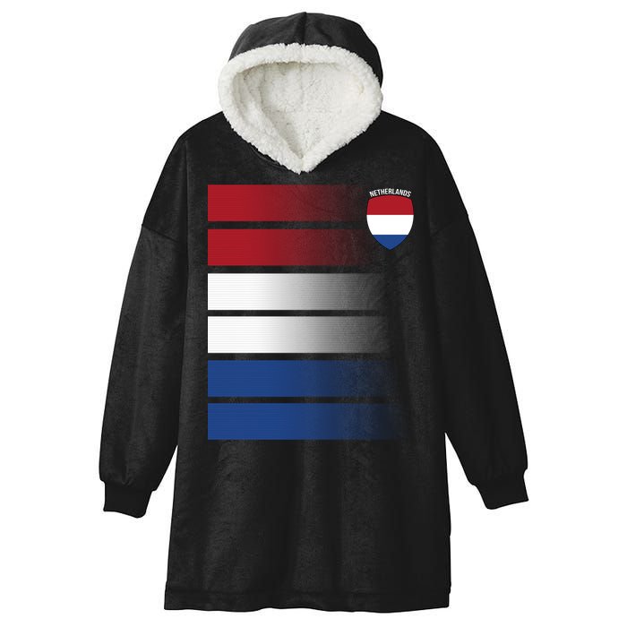 Nederland Flag Sport Logo Hooded Wearable Blanket