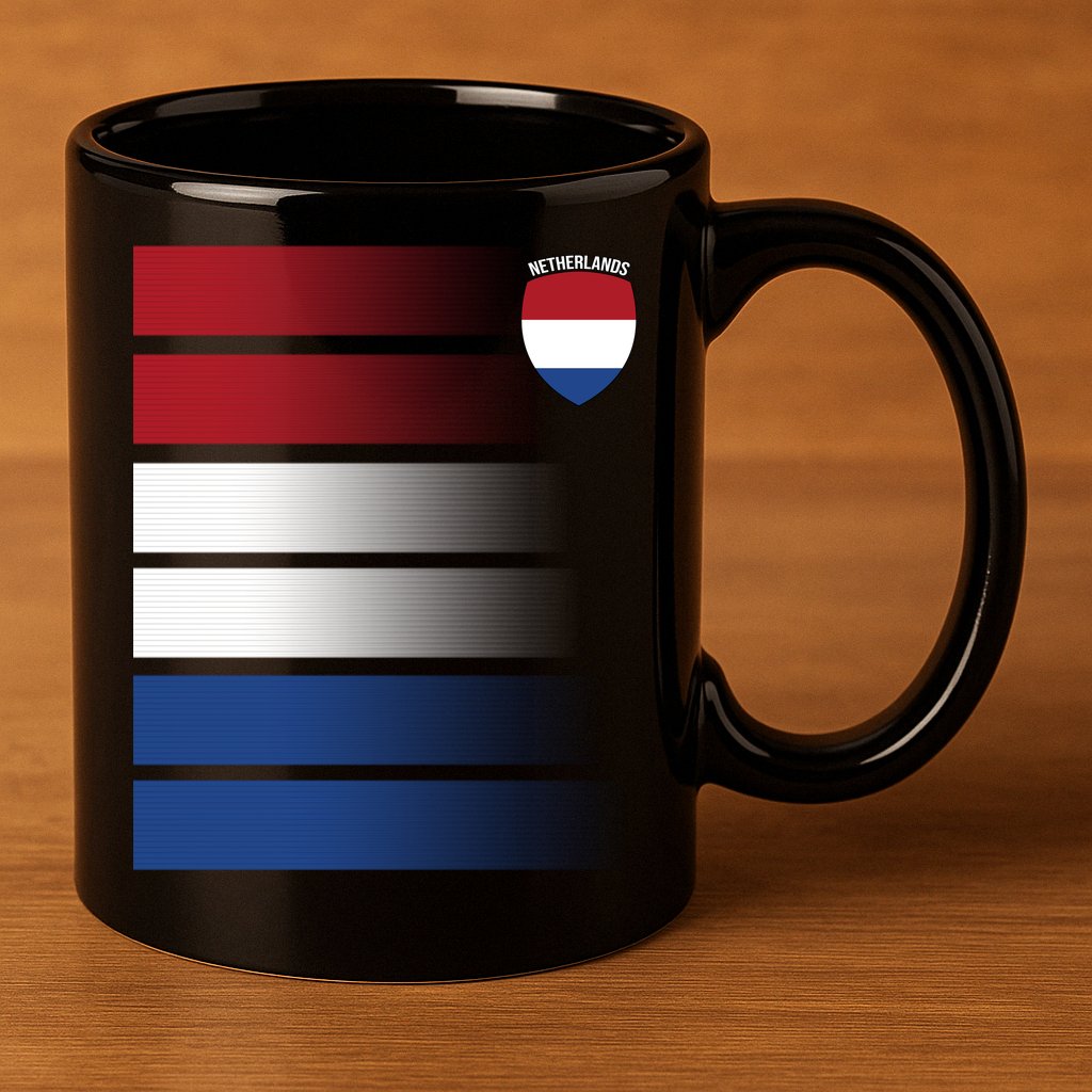 Nederland Flag Sport Logo 11oz C Handle Ceramic Mug