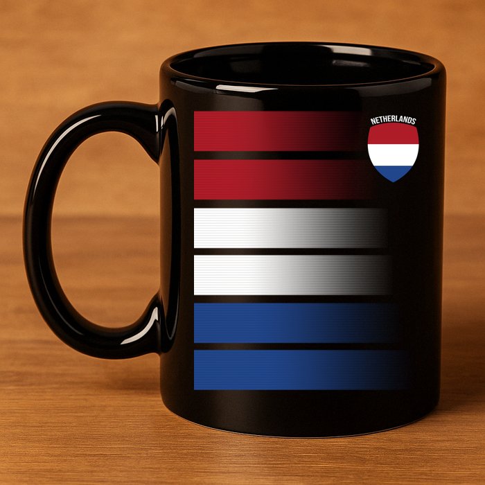 Nederland Flag Sport Logo 11oz C Handle Ceramic Mug
