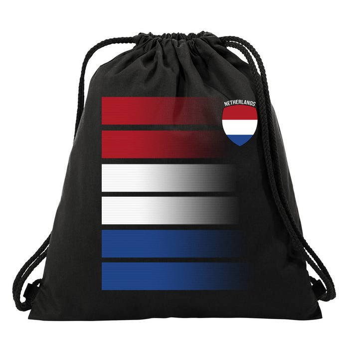 Nederland Flag Sport Logo Drawstring Bag