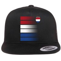 Nederland Flag Sport Logo Flat Bill Trucker Hat
