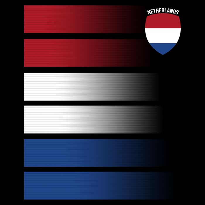 Nederland Flag Sport Logo Flat Bill Trucker Hat