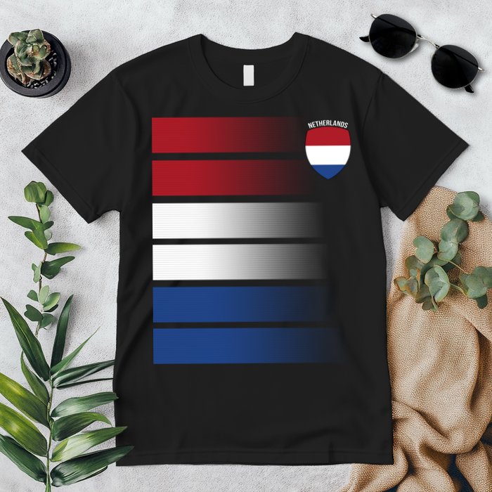 Nederland Flag Sport Logo Premium T-Shirt