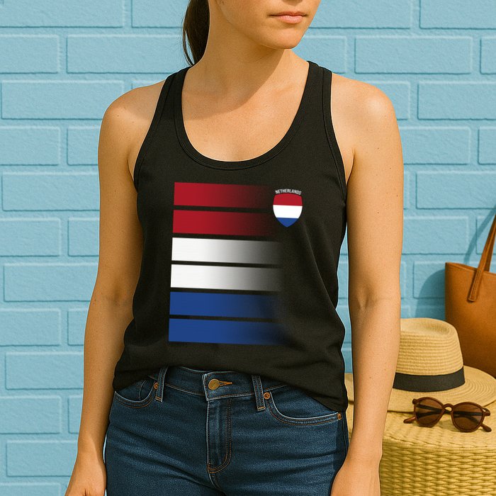 Nederland Flag Sport Logo Womens Tank Top