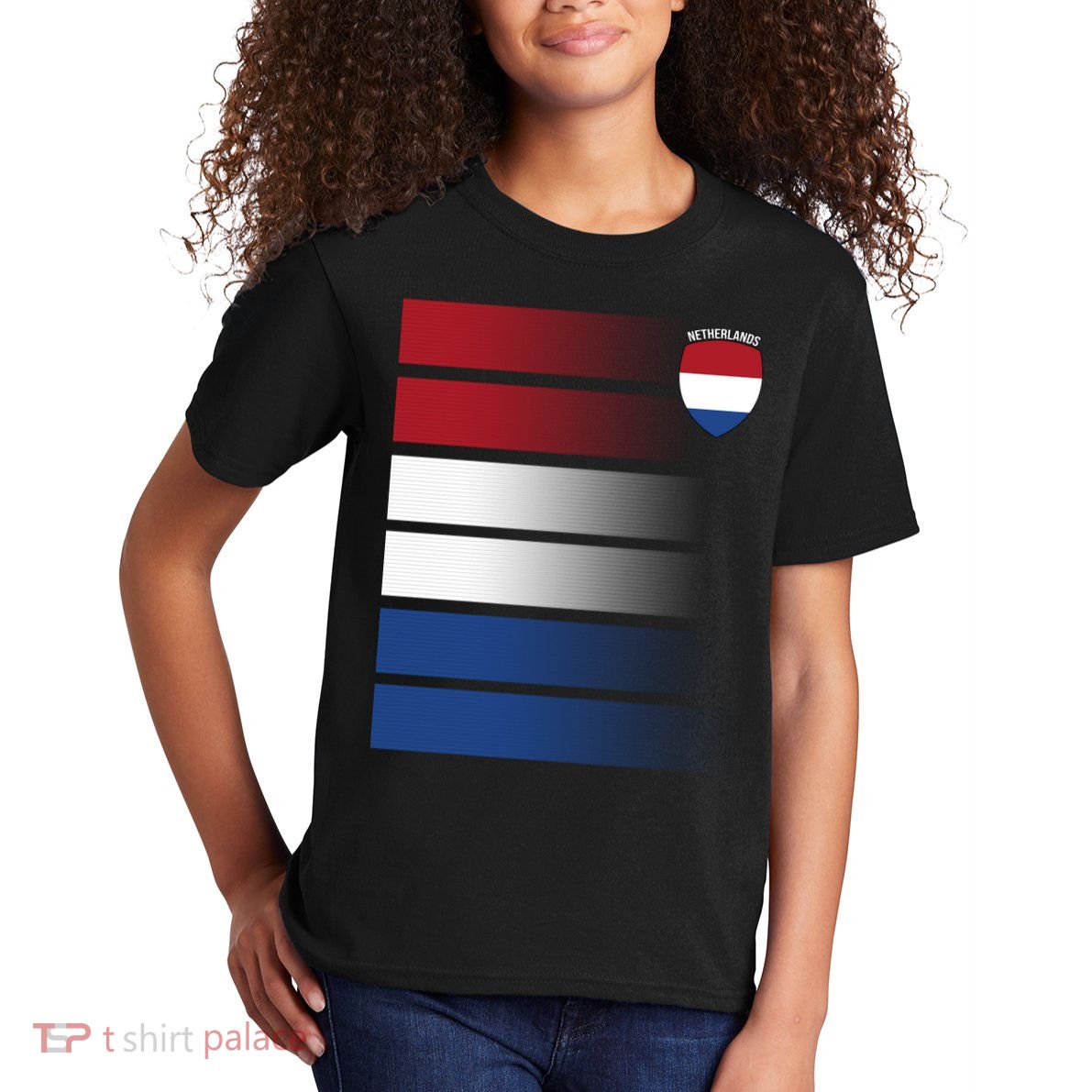 Nederland Flag Sport Logo Kids T-Shirt