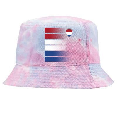 Nederland Flag Sport Logo Tie-Dyed Bucket Hat