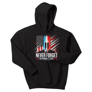 Never Forget September 11 2001 Memorial Day American Flag Kids Hoodie