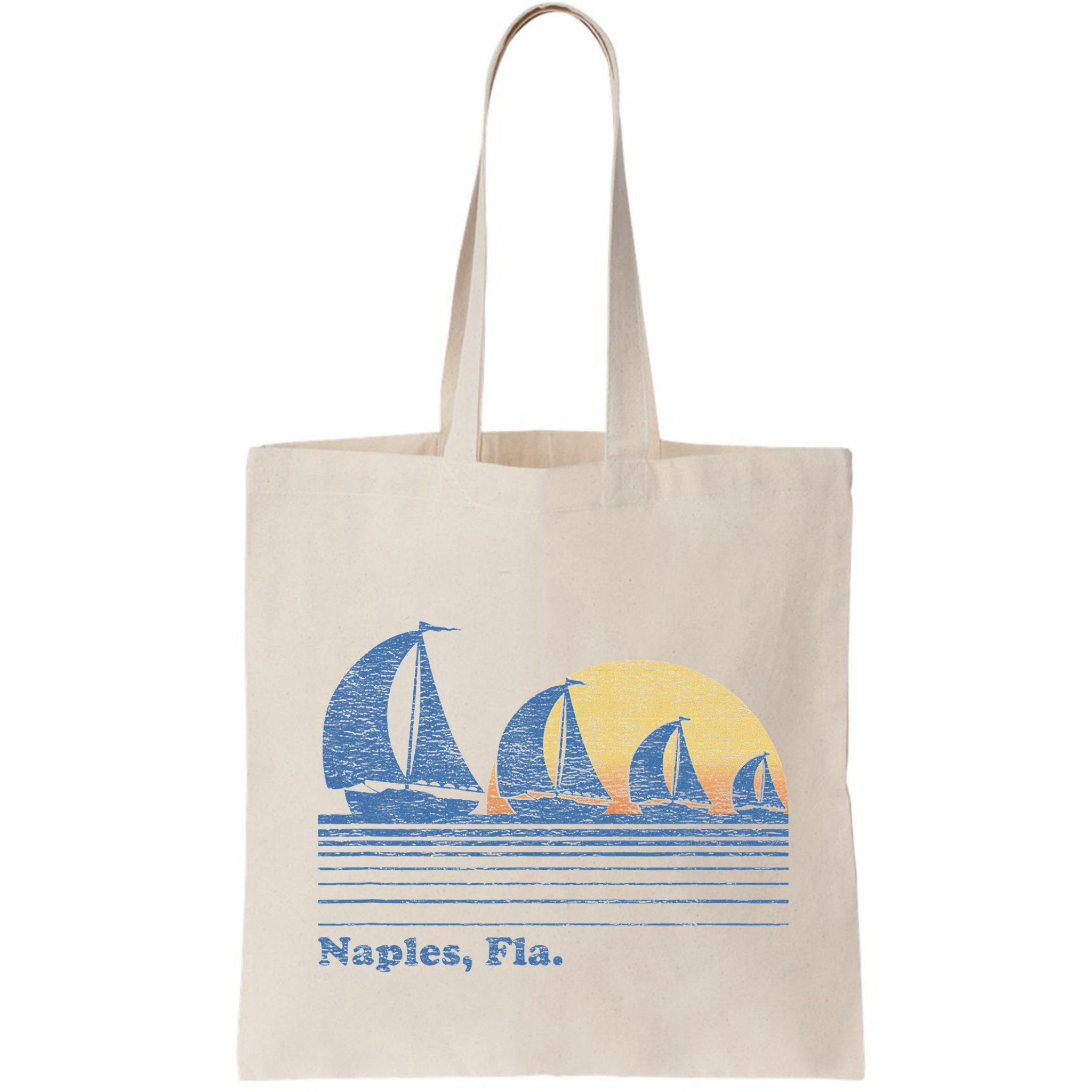 Naples Fl Sailboat T Vintage 80s Sunset Bag