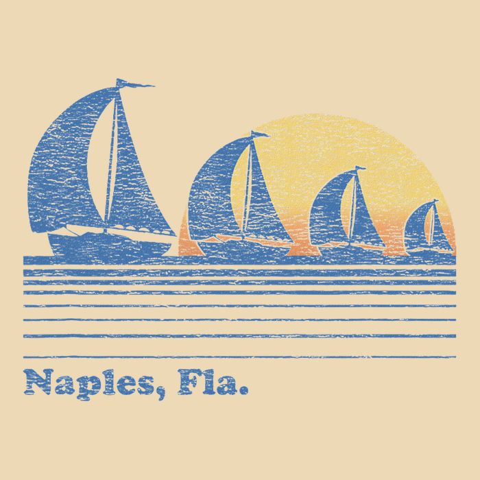 Naples Fl Sailboat T Vintage 80s Sunset Bag