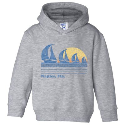 Naples Fl Sailboat T Vintage 80s Sunset Toddler Hoodie