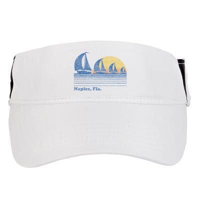 Naples Fl Sailboat T Vintage 80s Sunset Adult Drive Performance Visor