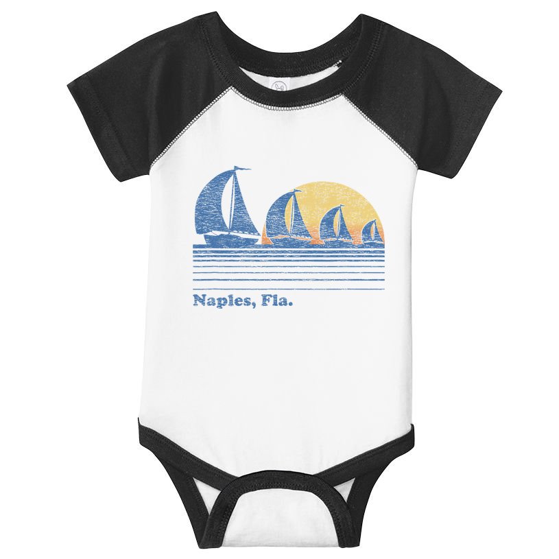 Naples Fl Sailboat T Vintage 80s Sunset Infant Baby Jersey Bodysuit