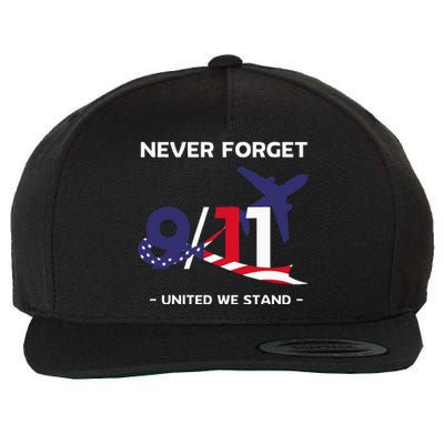 Never Forget September 11 2001 Memorial Day American Flag Wool Snapback Cap