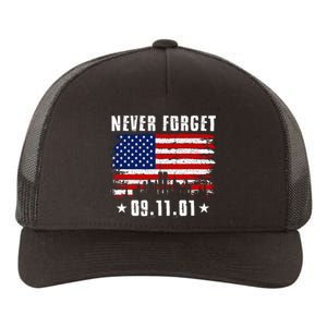 Never Forget September 11 2001 Memorial Day American Flag Yupoong Adult 5-Panel Trucker Hat