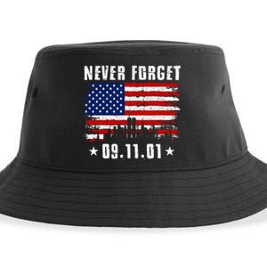 Never Forget September 11 2001 Memorial Day American Flag Sustainable Bucket Hat