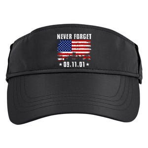 Never Forget September 11 2001 Memorial Day American Flag Adult Drive Performance Visor