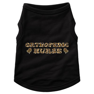 Nurse For Super Orthopedic Nurse Leopard Font Gift Doggie Tank