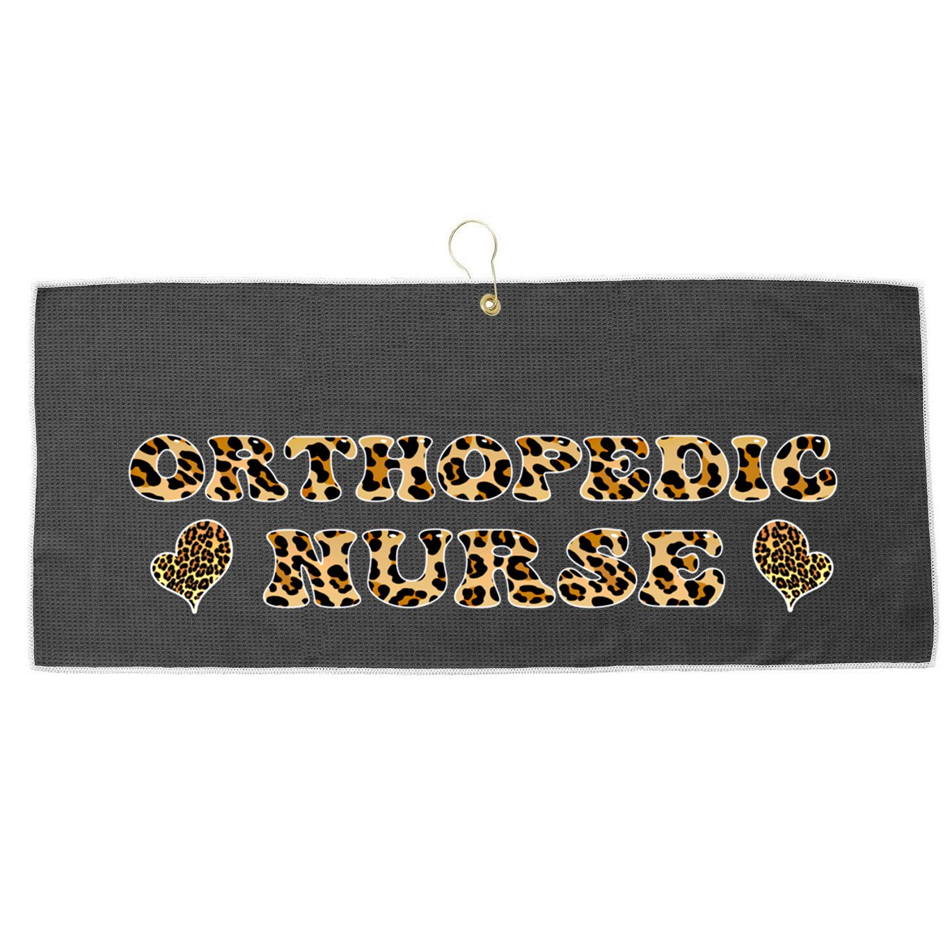 Nurse For Super Orthopedic Nurse Leopard Font Gift Large Microfiber Waffle Golf Towel