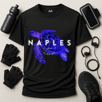 Naples Florida Sea Turtle Scuba Dive Retro Vacation Beach Cooling Performance Crew T-Shirt