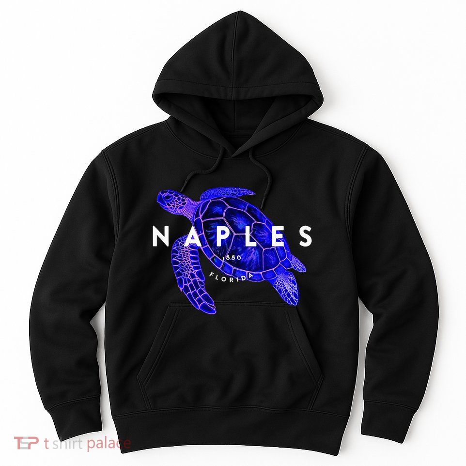 Naples Florida Sea Turtle Scuba Dive Retro Vacation Beach Hoodie