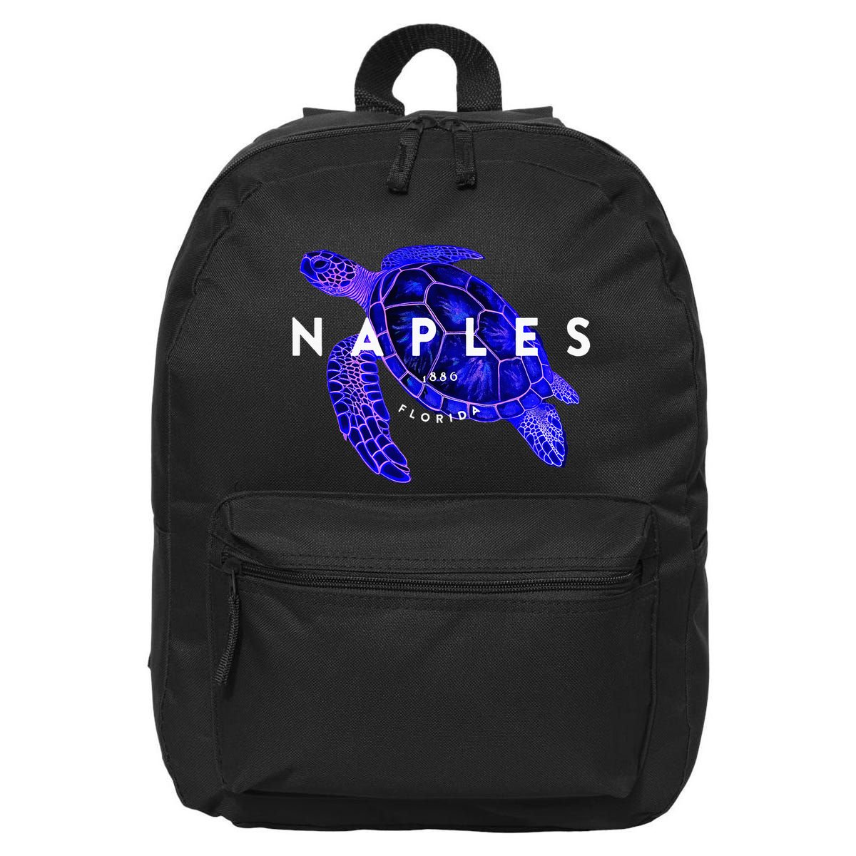 Naples Florida Sea Turtle Scuba Dive Retro Vacation Beach 16 in Basic Backpack