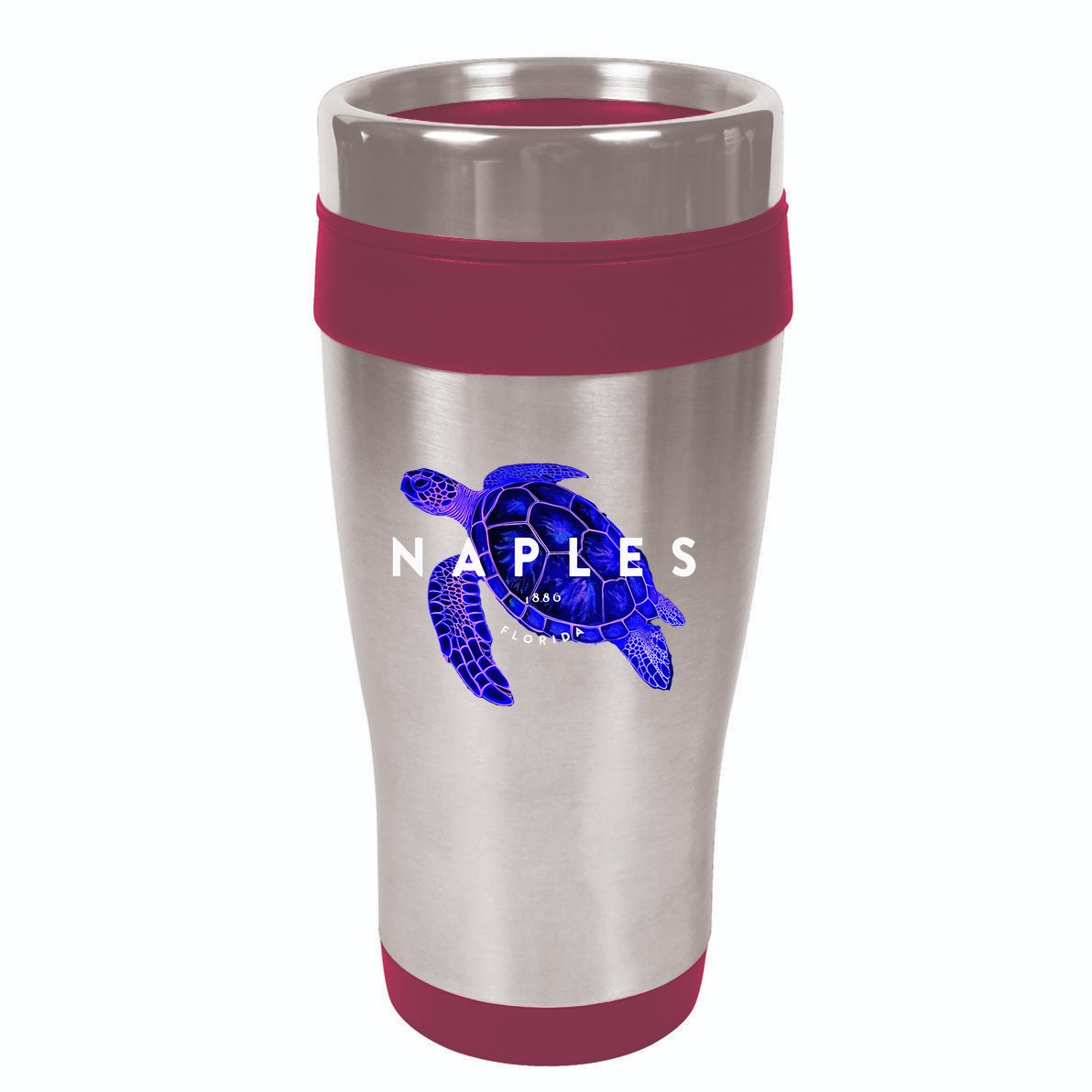 Naples Florida Sea Turtle Scuba Dive Retro Vacation Beach 16oz Travel Tumbler