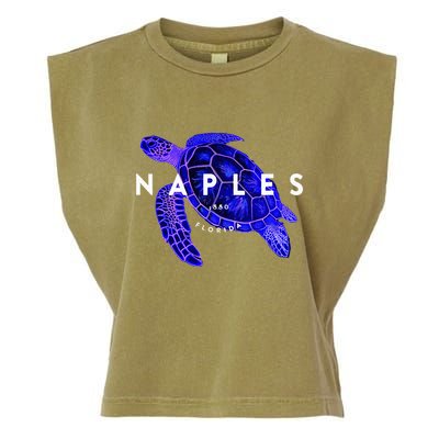 Naples Florida Sea Turtle Scuba Dive Retro Vacation Beach Garment-Dyed Women's Muscle Tee