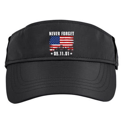 Never Forget September 11 2001 Memorial Day American Flag Adult Drive Performance Visor