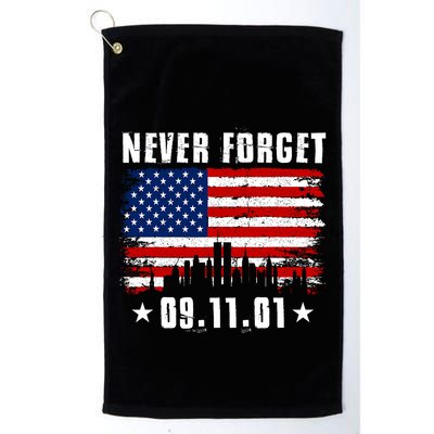 Never Forget September 11 2001 Memorial Day American Flag Golf Towel
