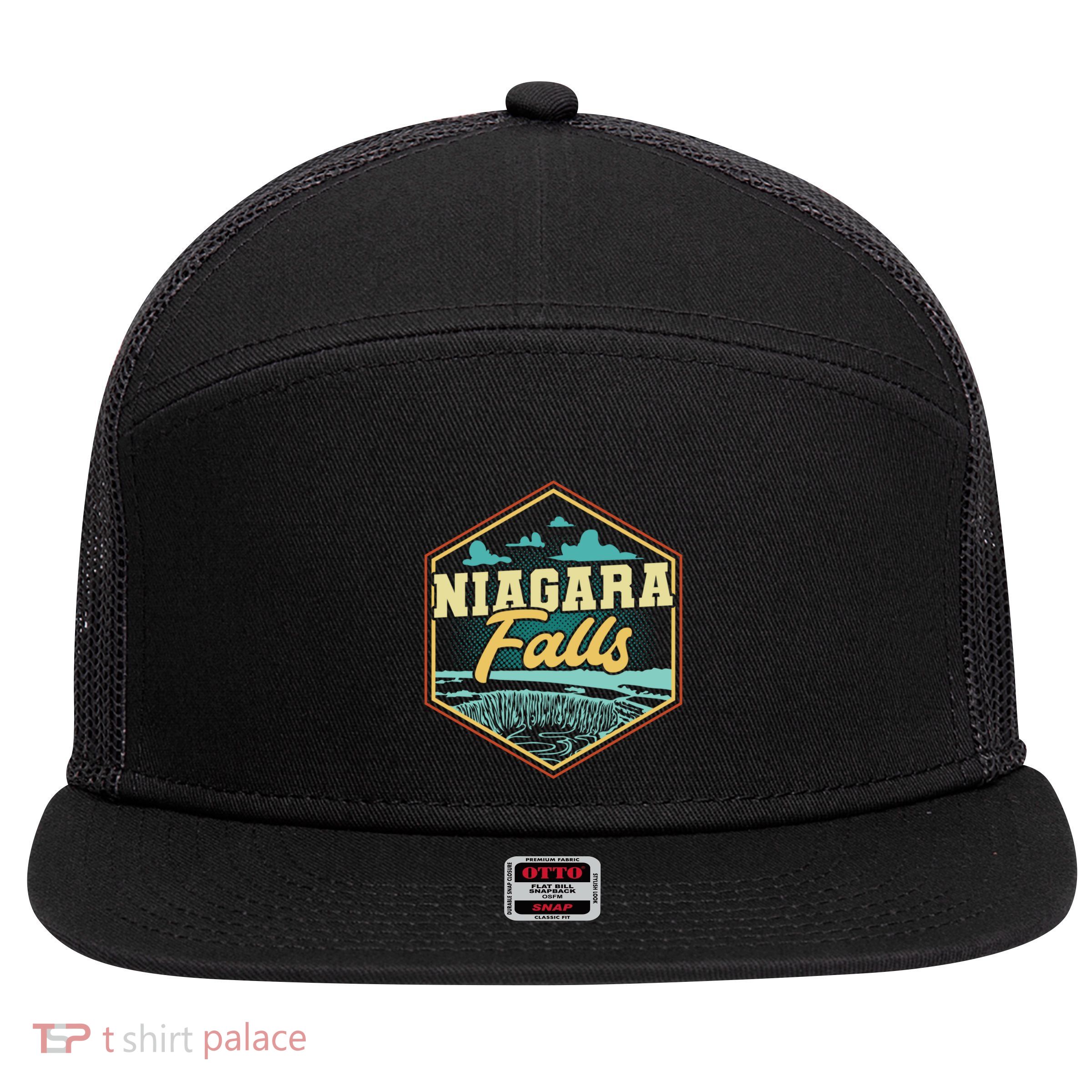 Niagara Falls Souvenir Gift Matching Last Minute Meaningful Gift 7 Panel Mesh Trucker Snapback Hat