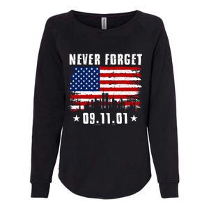 Never Forget September 11 2001 Memorial Day American Flag Womens California Wash Sweatshirt