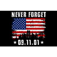 Never Forget September 11 2001 Memorial Day American Flag Bumper Sticker