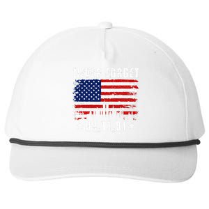 Never Forget September 11 2001 Memorial Day American Flag Snapback Five-Panel Rope Hat