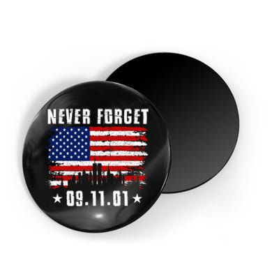 Never Forget September 11 2001 Memorial Day American Flag Magnet