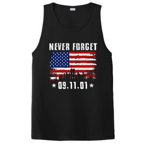 Never Forget September 11 2001 Memorial Day American Flag PosiCharge Competitor Tank