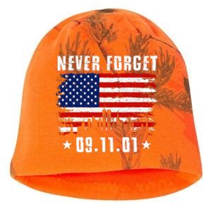 Never Forget September 11 2001 Memorial Day American Flag Kati - Camo Knit Beanie