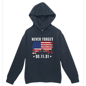 Never Forget September 11 2001 Memorial Day American Flag Urban Pullover Hoodie