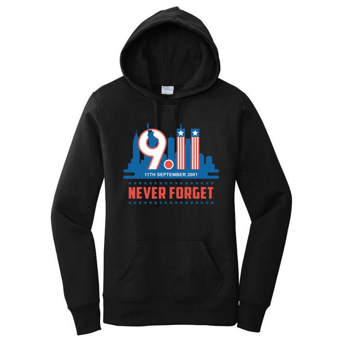 Never Forget September 11 2001 Memorial Day American Flag Women's Pullover Hoodie