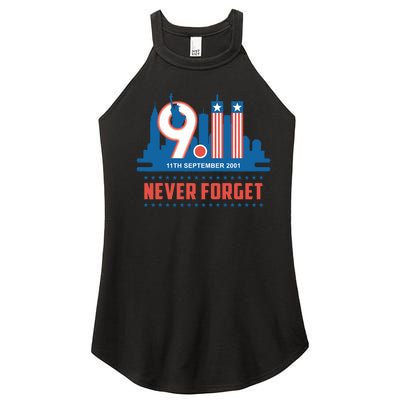 Never Forget September 11 2001 Memorial Day American Flag Women's Perfect Tri Rocker Tank